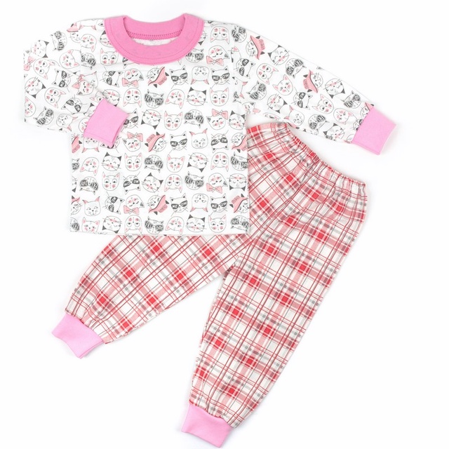Пижама на манжете кулир розового цвета, 34, Розовый, 8-9 лет, 128-134см
