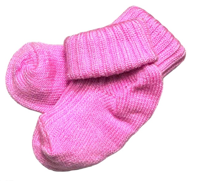 Носки тонкие розового цвета, Розовый, 0-1 месяц, 56см