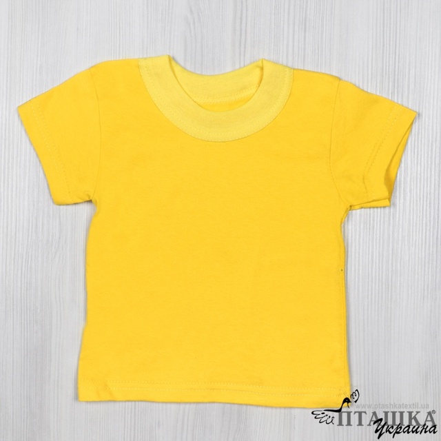 Футболка однотонная кулир жёлтого цвета цвета, Жёлтый, 36, 9-10 лет, 134-140см